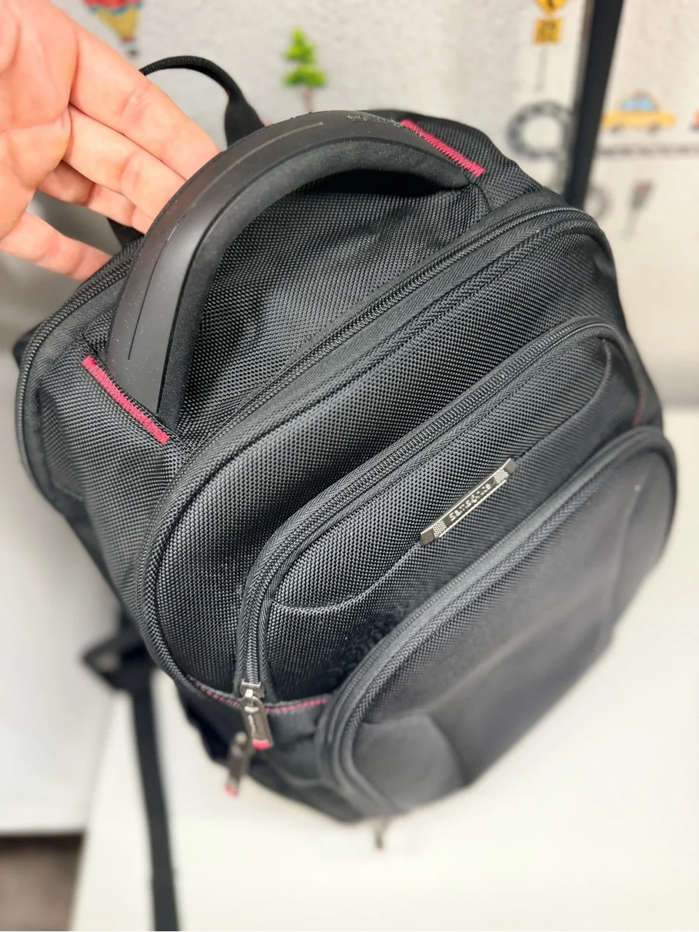 Samsonite Black Men's Backpack with Front Organizer Pockets